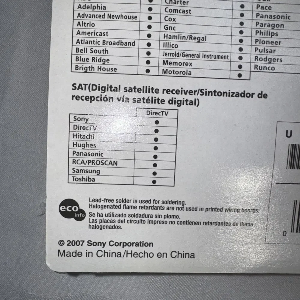 Sony remote commander